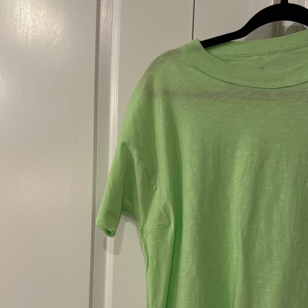 NWT aerie Lime Green T-Shirt oversized size XXS - Picture 8 of 9